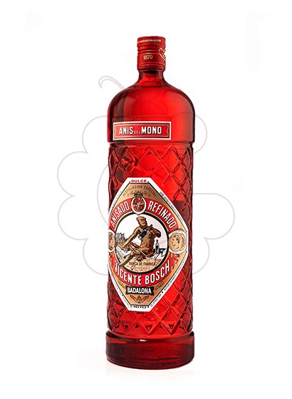 Foto Licor Anís del Mono Dulce Edició Botella Vermella