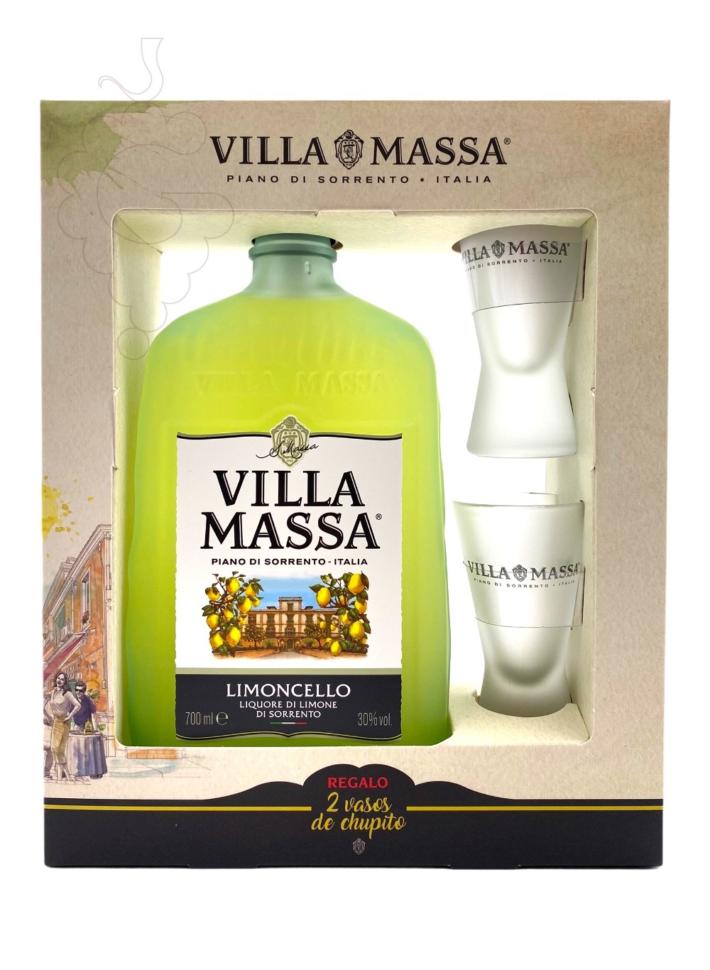 Foto Caixes regal Villa Massa Limoncello Pack (1 u + 2 gots)