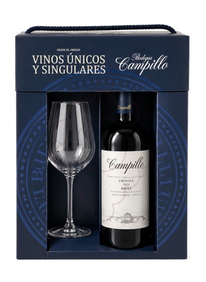 Foto Caixes regal Campillo crianza 1 bot + copa