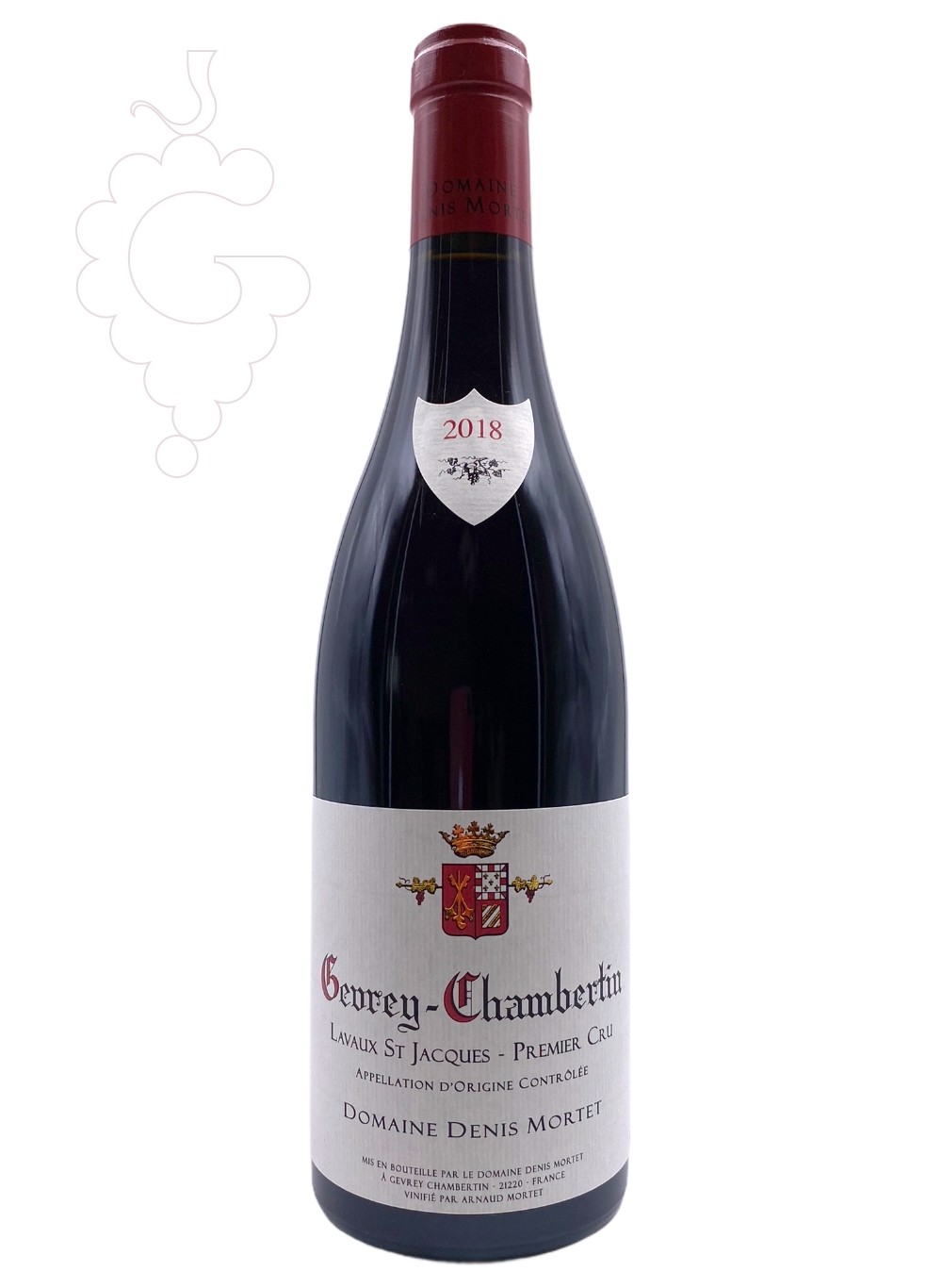 Foto Denis Mortet Gevrey-Chambertin 1er Cru Lavaux Saint-Jacques vi negre