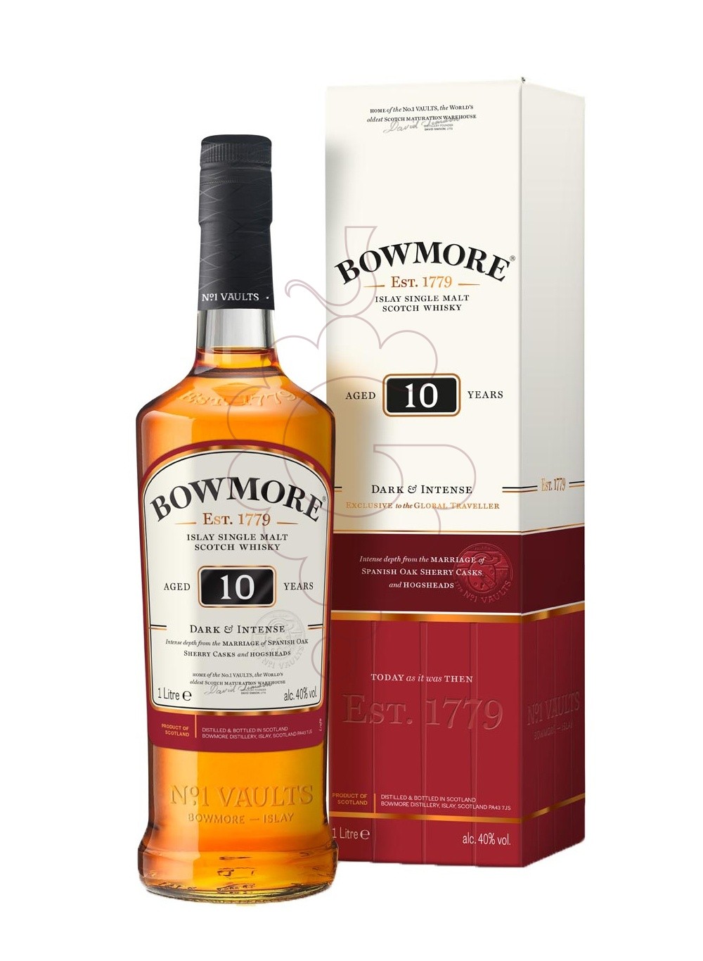 Foto Whisky Bowmore 10 anys litre