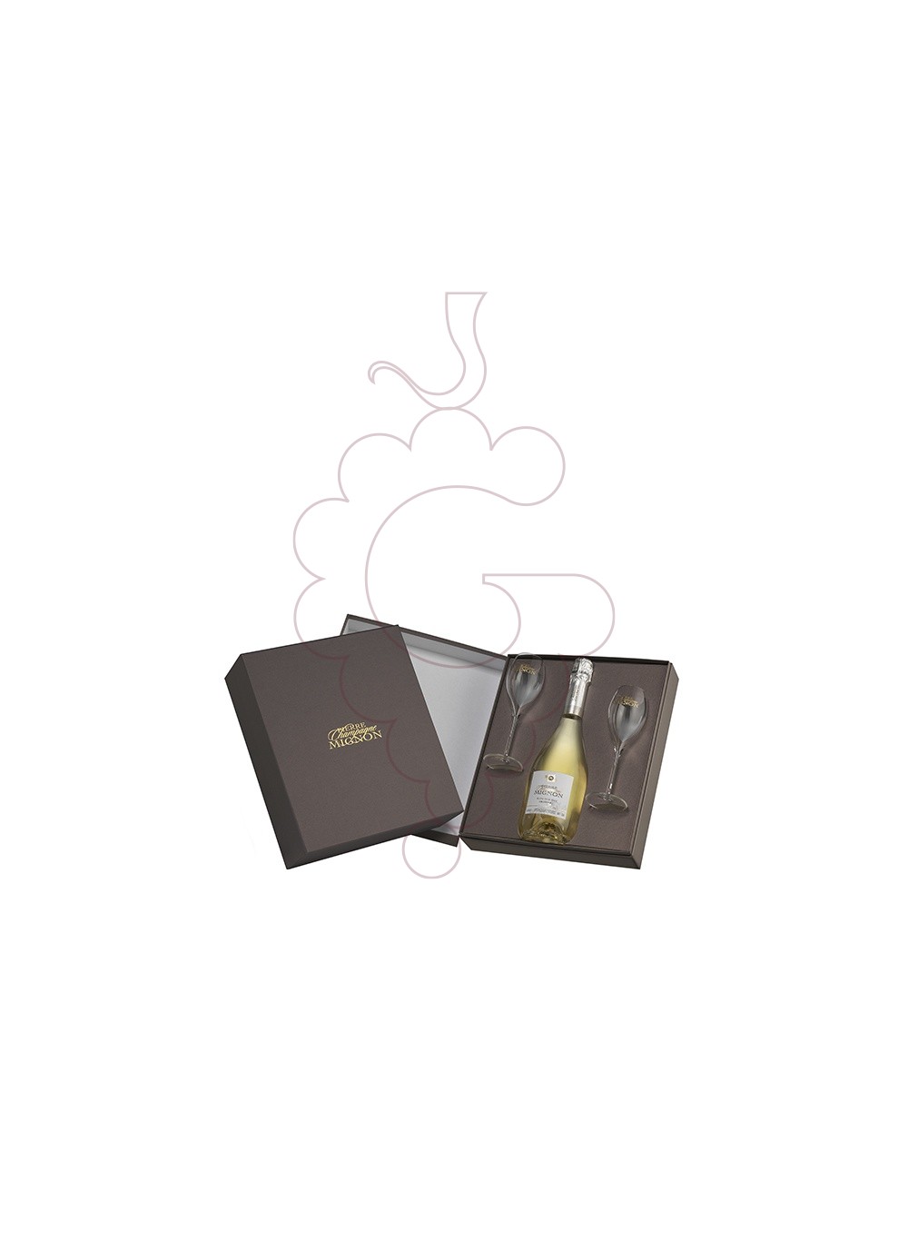 Foto Caixes regal Pierre Mignon Blanc de Blancs Pack (1 u + 2 copes)