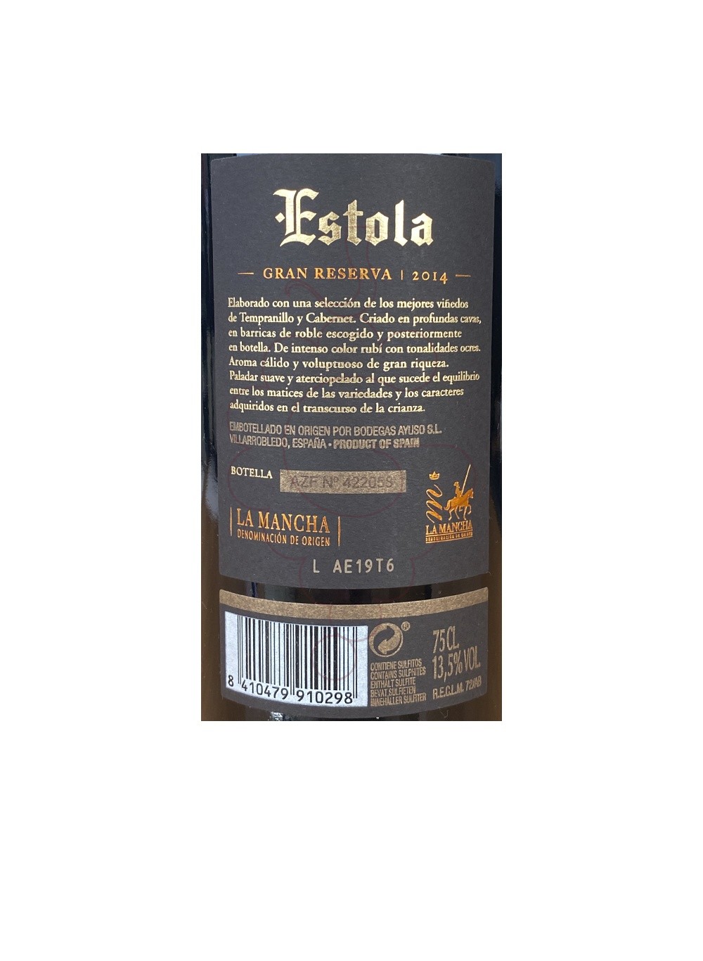 Foto Estola Gran Reserva  vi negre