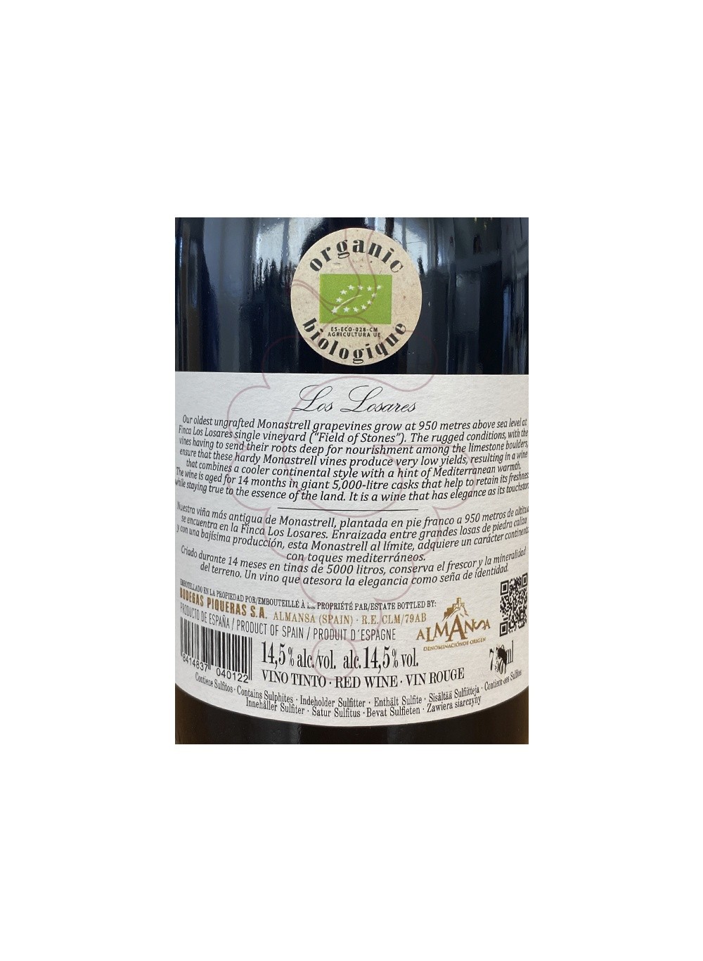 Foto Los Losares Monastrell vi negre